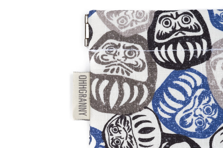 Grey and Blue Daruma